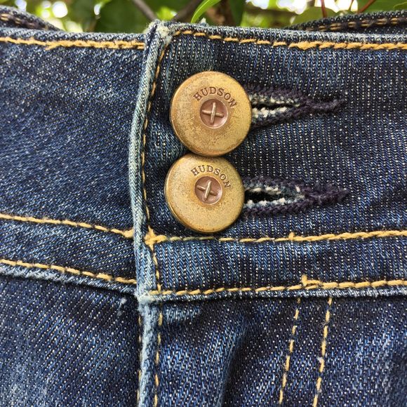 HUDSON Jeans Mid-Rise Dark Denim Baby Bootcut 26 - Picture 11 of 16